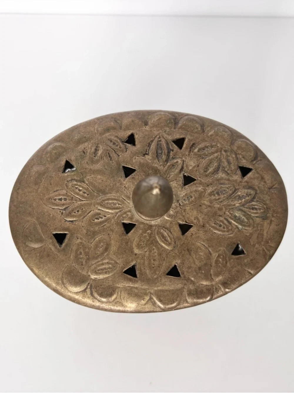Antique Style Metal Trinket Box Old World Aesthetic Patina Metal Decor Vintage